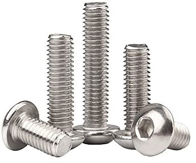 Vite esagonale a testa rotonda in acciaio inox 304, bullone semicircolare, vite di taglio M2M2.5-M2.5 * 12 [100pcs]