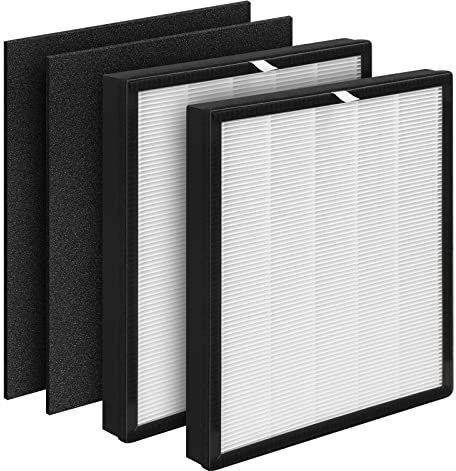 GoKBNY Aerio-300 Ersatz-HEPA-Filter, kompatibel mit Zigma Aerio-300 Luftreiniger, 2 hocheffiziente HEPA-Filter + 2 Carbon-Vorfilter, 2 Stück