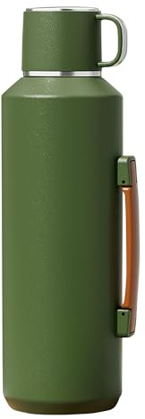 Simcat 1500ml Thermoskanne Thermosflasche 316 Edelstahl, Edelstahl Trinkflasche (hält 24 Stunden), Thermobecher, Isolierbecher, Isolierflasche mit Becher,Separater Teekammer‌‌ (Grün, 1500 ml)