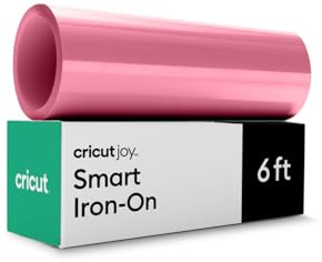 Cricut Joy Smart HTV Heat Transfer Vinyl | Pink | 1.8 m | HTV Heat Transfer Roll | Iron-On Vinyl for Fabric & T-Shirts | Compatible with All Cutting Machines