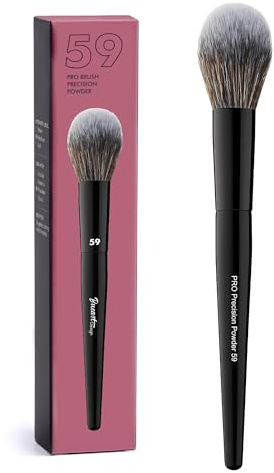 Bueart Design PRO Precision Powder Makeup Brush #59,Soft Dense Synthetic Bristles Brush for Flawless Setting Powder, Blush, Bronzer Application