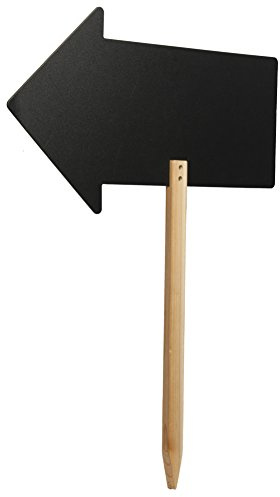 Securit FBS-Arrow Tableau noir avec marqueurà craie Support en bois avec pointe