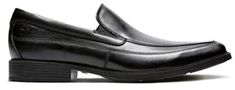 Clarks Tilden Free - Zapatillas de casa de cuero hombre, color negro, talla 50