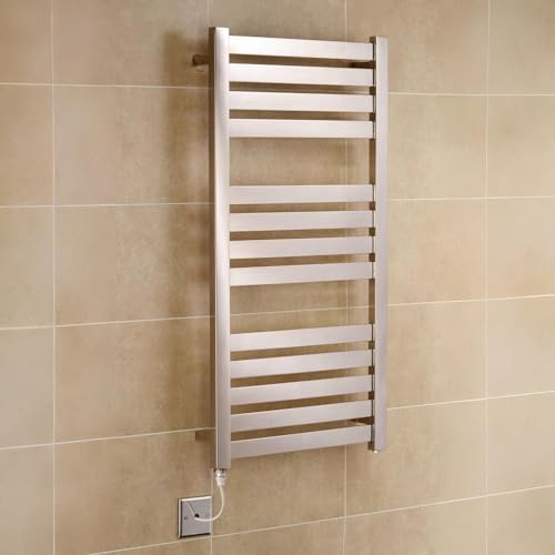 Manissa VAS Electric Heated Towel Rail Stainless Steel 500mm W x 760mm H