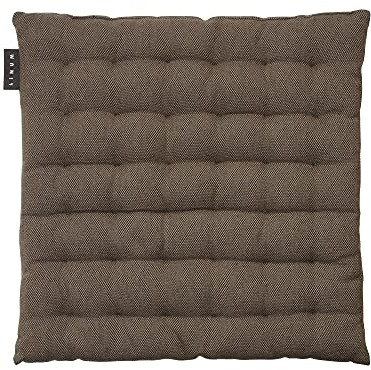 LINUM Pepper Elegantes Sitzkissen für Indoor und Outdoor 40x40 cm, 100% Baumwolle, Waschbar, Bärenbraun
