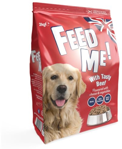HiLife FEED ME! - Complete Dry Dog Food - Tasty Beef Cheese Vegetables - Soft, Moist & Meaty, 8kg
