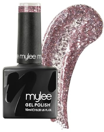 Mylee Gel Nail Polish 10ml [Copper shine] UV/LED Soak-Off Nail Art Manicure Pedicure for Professional, Salon & Home Use [Bold Glitters Range] - Long Lasting & Easy to Apply