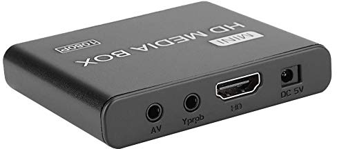 Mini lettore multimediale 1080P, lettore video di rete Uscita HDMI HD MKV TS Rmvb e lettore Blu-ray Decoder Hard Disk con telecomando(EU Plug)