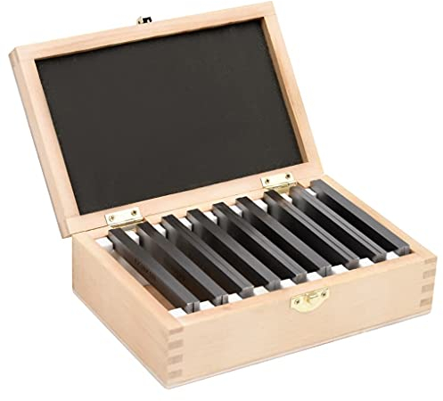 vidaXL Parallel Pads Set - 18 pcs Durable Steel Blocks for Vice, Lathe and Milling Machine Applications | Range 10-42 mm - Silver'