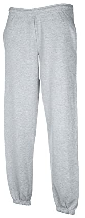 Fruit of The Loom Men's Trousers (M, Grey Soft Elastic + 1 HL Kauf Notepad)