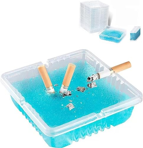 Paquete de 30 ceniceros desechables - Ceniceros sin humo purificador de humo para cigarrillos interior/exterior, portátiles a prueba de viento, fácil de usar, ceniceros para cigarrillos con arena