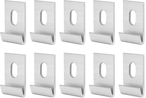 Gewächshaus-Clip, 10 Stück, Basis-Clips, Hakenbefestigungen, Zur Befestigung von Aluminium-Gewächshäusern, Befestigungsset (SILVER)