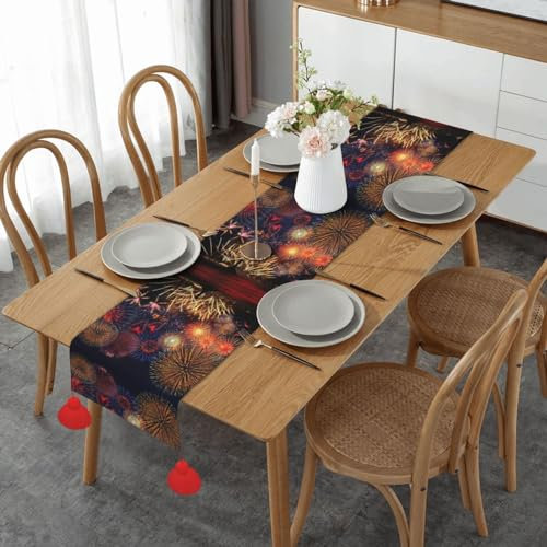 Fuochi d'artificio Natale Runner Per La Casa Decorazione Da Tavolo Runner Da Tavolo Decorazione Per Soggiorno Con Napp