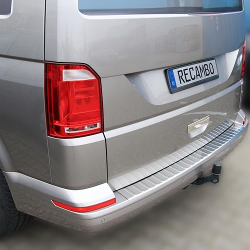 RECAMBO Protezione per paraurti in acciaio inox compatibile con VW T6 | anno di costruzione dal 2015 lucido lucido look cromato styling e protezione per il paraurti