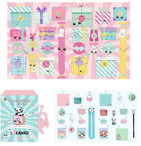 THE CONCEPT FACTORY Calendrier Kawaii Surprises Quotidiennes Multicolore