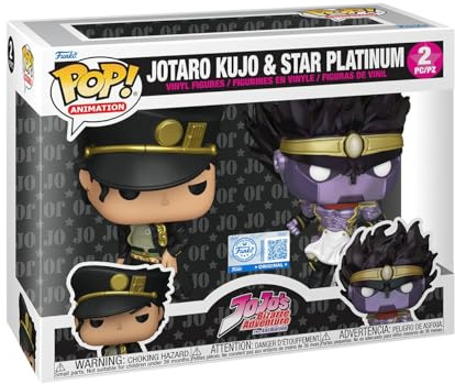 Funko POP! Animation: JoJo's Bizarre Adventure - Jotaro & Star Platinum - 2 Pack - Esclusiva Amazon - Figura in vinile da collezione - Idea regalo - Prodotto ufficiale