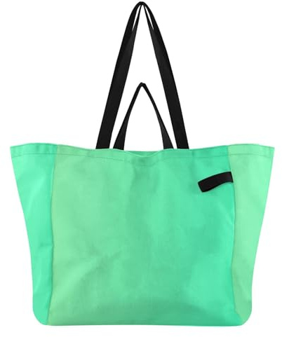 Stor tygkasse med handtag kök livsmedel väskor poolväska för kvinnor moderskap leveranssats Essential Gradient mörkgrön