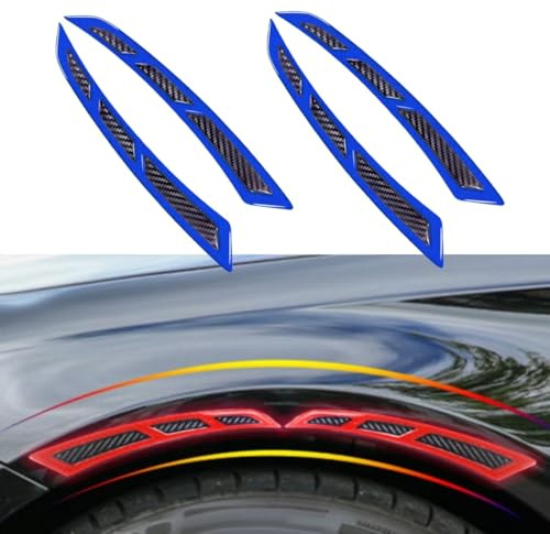 EAGRI 2 Pcs Car Wheel Arch Reflective Strips for 2026 2025 2024 Toyota Tacoma Double Cab, Fender Flare Protector Decals Exterior Safety Marker Trim Impact Resistant,Blue