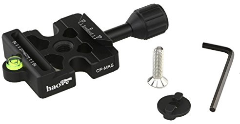 Haoge - Adaptador de Repuesto para trípode de rótula de Bola Manfrotto, CP-MAS y Arca, con Enganche de liberación rápida mm, Compatible con Arca-Swiss