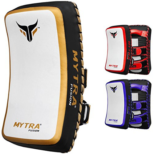 Mytra Fusion Muay Thai Bouclier de Frappe Incurvée Boxe Bouclier - pao de Boxe Thai pour la Boxe, Kickboxing, MMA, Le karaté, Taekwondo, l'entraînement et Arts Martiaux X 1 Unité Unique