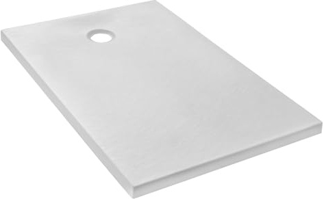 Jacob Delafon - Receveur de Douche Extra-Plat IPSO - 120x90x3,5 cm - Fabrication Française - Matériaux Recyclés - Sans Ressaut - Antidérapant & Antifongique - Texture Pierre, Blanc Mat - E62304-WPM