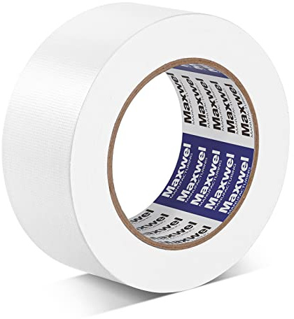 Maxwel Manufacturing Duct Tape White Heavy Duty - 1.88 in 35 Yds Waterproof No Residue Strong Adhesive Duct Tape Tearable for Indoor Outdoor Use,Multi Purpose Home Repair