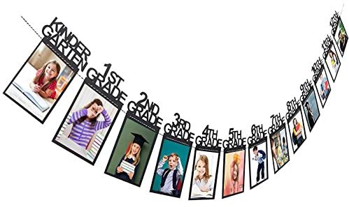 Graduation Photo Banner for Party Decoration, Including Kindergarten to 12th Grade Picture Banner Middle High School College Graduation Party Supplies