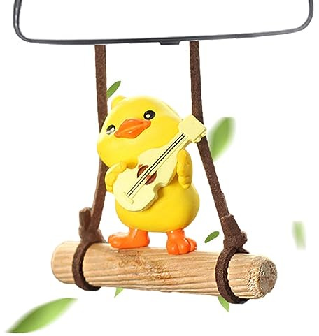 Tebinzi Miroir Voiture - Ornement Canard oscillant pour rétroviseur | Décor Pendentif d'accessoires d'intérieur Voiture suspensions d'animaux Mignons
