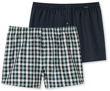 Schiesser Herren 2 Pack Boxershorts Baumwolle Web Multipack - Webboxer, Sortiert 15_180202, 5