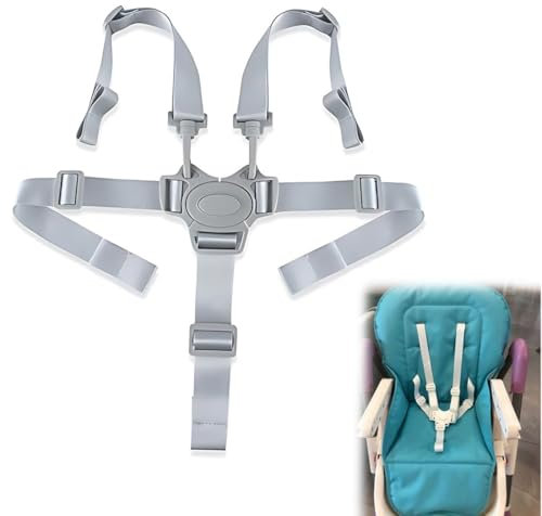 Silla Paseo Arnés Silla Coche, Cinturón de Seguridad para Trona de Bebé 5 Puntos Bebé Arneses de Correas Ajustables para Tronas Arnés para Cinturón de Seguridad Correas de Seguridads para Bebés Niños