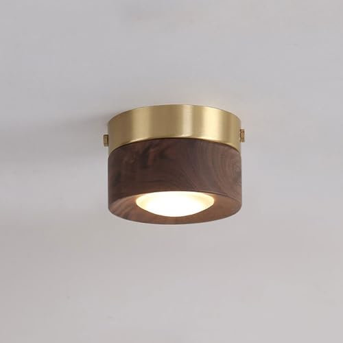Wylolik Nordische klassische Deckenleuchte, hölzerne Zylinder-Ganglampe, Eingang, dekorative Deckenleuchten, LED-Einbauleuchten, minimalistische Deckenlampe für Flur, Eingangsbereich, Küche
