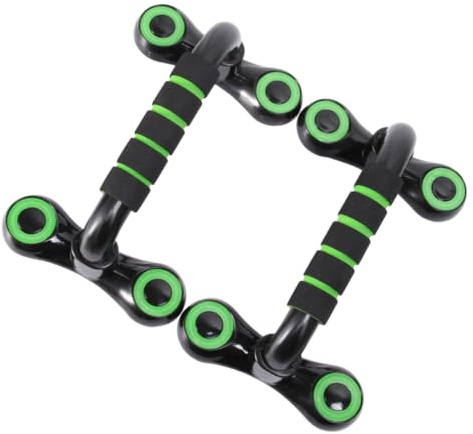 HONITANO Supporti per Flessioni in Abs Resistente Maniglie Antiscivolo per Allenamento Muscolare Casa e Palestra Telaio Portatile per Esercizi Petto Spalle Tricipiti Verde e