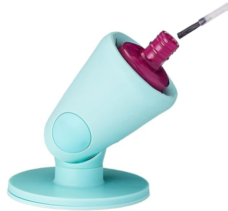 Soporte de botella de esmalte de uñas con bisagra que no se puede volcar, herramientas de diseño, soporte de uñas antiderrames, soporte de uñas Smartgrip Airlock con succión, accesorios de pulido