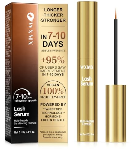 Lash Serum for Eyelash Growth – Visible Results in 7 Days, Powered by W-Peptide Technology, Fuller-Looking Lashes, Hormone-Free & Gentle for Sensitive Eyes, 3ml (0.1 fl oz)