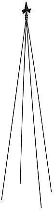 Achla Designs FT-21 Fleur-de-lis, 78-Inch Wrought Iron Garden Stake Trellis, Black
