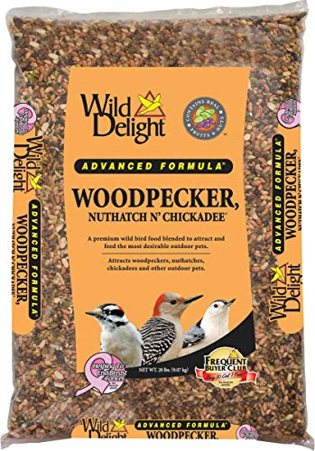 Wild Delight Woodpecker, Nuthatch N' Chickadee Food, 20 lb, Black