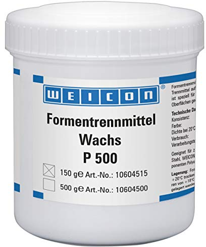 Weicon 10604515 Formentrennmittel Wachs P 500 150 g Trennwachs für poröse Oberflächen, weiß-milchig, 150g