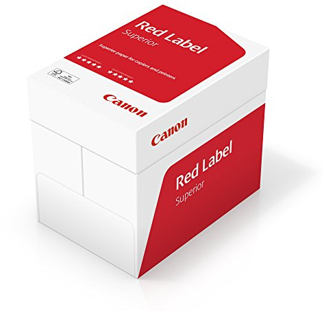 Canon Red Label - Premium A4 Printer Paper 80gsm, 1 Box of 5 Reams (2500 Sheets Total) for Home and Business use