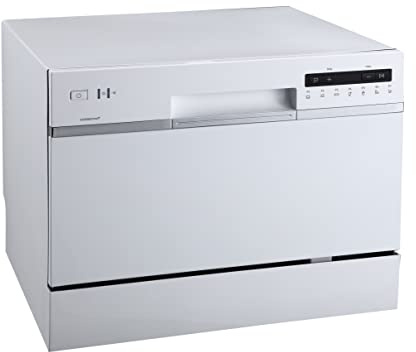 EdgeStar DWP62WH 6 Place Setting Portable Countertop Dishwasher - White