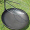 Mojawo Massive Stahl Halterung mit verchromten Grillrost Ø40cm für Feuerschalen bis 55cm Terassenfeuer Feuerstelle