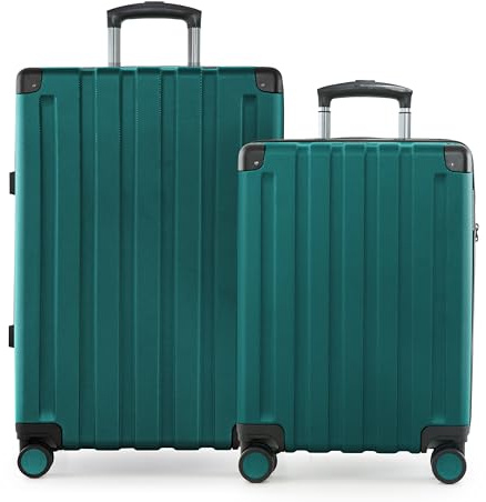 Hauptstadtkoffer Q-Damm - 2er Kofferset, Trolley-Set, TSA, Rollkoffer, Reisekoffer, (S & M), Aquagrün