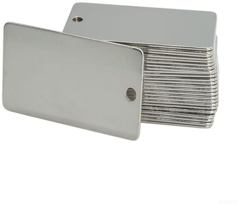 Lot de 50 étiquettes en aluminium pour plantes et arbres à trou unique