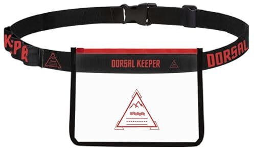Dorsal Keeper Porta Dorsal cinturón Deportivo número de competición Trail Running Triatlón duatlón Ciclismo Maratones Marcha nórdica 4 Colores Unisex (Rojo)