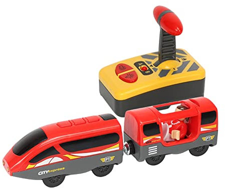 MINHADISI Train électrique avec télécommande, Jouet de Train électrique RC Mini Jouet de Chemin de Fer à Distance pour Enfants, Jeu de Train à Distance pour Enfants (A)