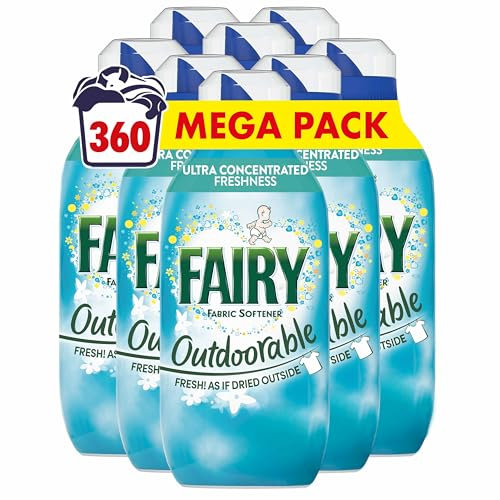 Fairy Outdoorable Fabric Conditioner, 360 Washes (8x45), Ultra Concentrated Formula For Sensitive Skin, Dermatologically Tested