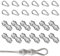 Wire Clamp, 24 PCS M4 Duplex Wire Rope Grips with M4 Thimbles, 304 Stainless Steel 4mm Wire Rope Clamps for Fence, Clothesline, Awning, and Cable Tensioning, Durable and Corrosion-Resistant