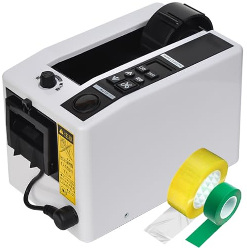 Automatisk tejpdispenser, elektrisk bandskärningsmaskin, med LED digital skärm, dubbel längdinställning, intelligent avkänning, för 7-50 mm bredd tejp