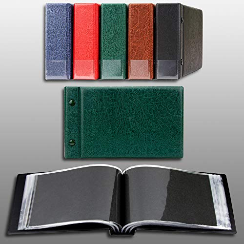 Prophila Kobra piccolo album per 100 cartoline e lettere fino a 190 x 125 mm, verdi