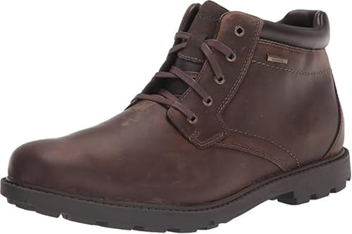 Rockport Men's Rugged Bucks Waterproof Boot, Tan, 9.5 M