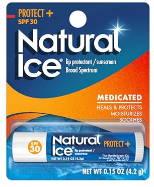 Mentholatum Natural Ice Sunscreen/Lip Protectant SPF 30 Sport 1 Each ( Pack of 12)
